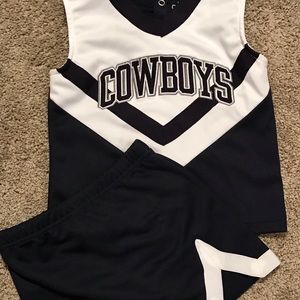 Toddler Dallas Cowboy skort tank outfit